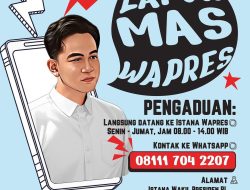 “Lapor Mas Wapres” Kontak Ke Whatsapp 08111 704 2207