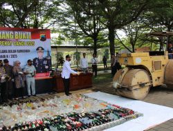 Ribuan Botol Miras Hasil KRYD Dimusnahkan Kapolresta Magelang