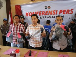 Pelaku Keroyok dan Bacok Korban Karena Kunci Motor, Polresta Magelang Amankan Empat Pelaku
