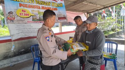 Gerakan Pangan Murah Polri, Polresta Magelang dan Bulog Distribusikan 135 Ton Beras