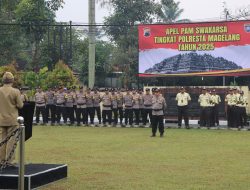 Polresta Magelang Gelar Apel Pam Swakarsa, Bupati Berikan Amanat Penting