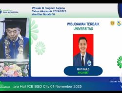Isati Gulo Wisudawan Terbaik Universitas Dian Nusantara Pada Wisuda III Program Sarjana Tahun Akademik 2024/2025