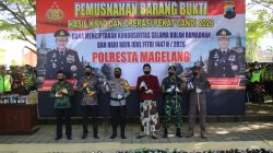 Menjelang Lebaran, Polresta Magelang Musnahkan Ribuan Botol Miras Hasil Operasi Setahun Terakhir