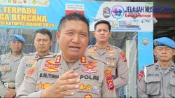 Kapolres Cilegon Gelar Konferensi Pers Pantauan Arus Balik Lebaran H+5 di Pelabuhan Merak