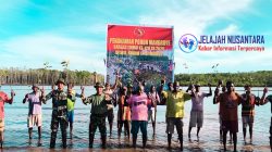 Satgas TMMD Kodim 1710/Mimika Tanam Ribuan Bibit Mangrove Bentuk Menyatu Dengan Alam