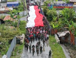 Kodim 1714/PJ, Polri Bersama Pemda Gelar Kirab Merah Putih: Bersatu Dalam Keberagaman, Berdaulat Dalam Persatuan Menjaga NKRI Harga Mati