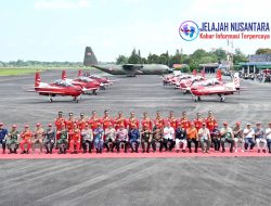 Warga Banua Antusias Padati Apron Sambut Open Base Jupiter Aerobatic Team di Lanud Sjamsudin Noor