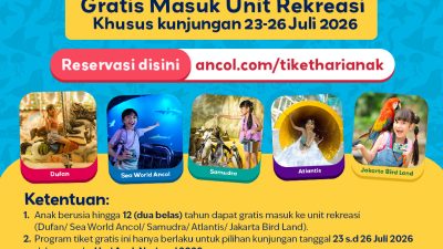 PT Pembangunan Jaya Ancol Luncurkan Kids Free Ticket Di Hari Anak Nasional (HAN) 2026
