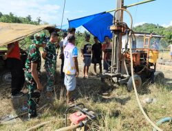 Halmahera Timur Krisis Air Bersih, TMMD Ke-129 Kodim 1505/Tidore Bangun Sumur Bor