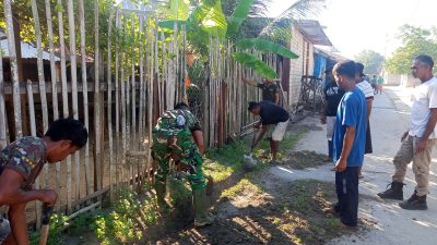 Satgas TMMD ke-129 Kodim 1505/Tidore dan Warga Bangun Drainase di Desa Lolobata Dengan Penuh Semangat Gotong Royong