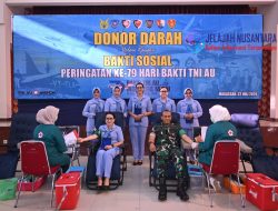 Donor Darah Digelar Lanud Sultan Hasanuddin Bersama Satuan TNI AU Makassar, Wujud Nyata Pengabdian bagi Kemanusiaan