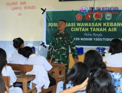 TMMD ke -129 Kodim 1505/Tidore Bekali Pelajar dengan Wawasan Kebangsaan