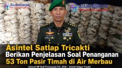 Asintel Satlap Tricakti Beri Penjelasan Terkait Penanganan 53 Ton Pasir Timah di Air Merbau