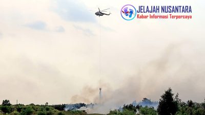 Komandan Lanud Sjamsudin Noor Dampingi Pangkodau II Tinjau Langsung Penanggulangan Karhutla di Kalimantan Selatan