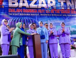Waketum Dharma Pertiwi Buka Bazar TNI, Semarakkan HUT ke-81 TNI