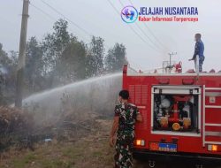 Satgas Darat Lanud Sjamsudin Noor Perkuat Pembasahan Lahan Gambut 