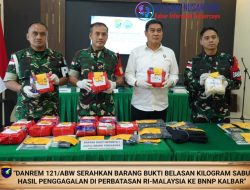 Penyelundupan 16,4 Kilogram Sabu di Perbatasan RI-Malaysia Digagalkan TNI  